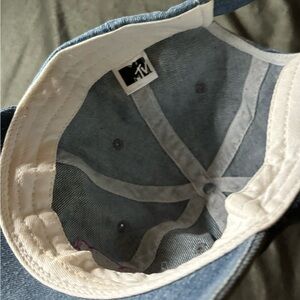 MTV denim fitted strap back hat